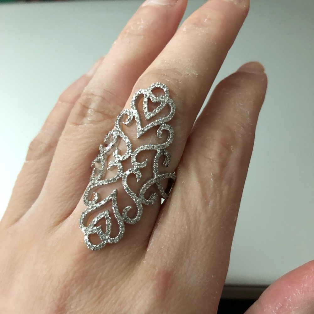 Rarities by Carol Brodie genuine natural diamond tattoo ring
